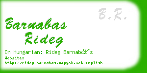 barnabas rideg business card